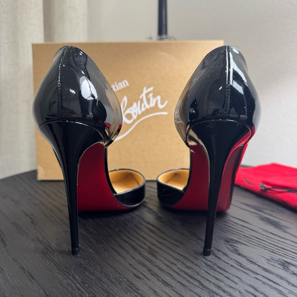 Christian Louboutin Iriza 100 Patent Black 37.5 - Picture 6 of 9